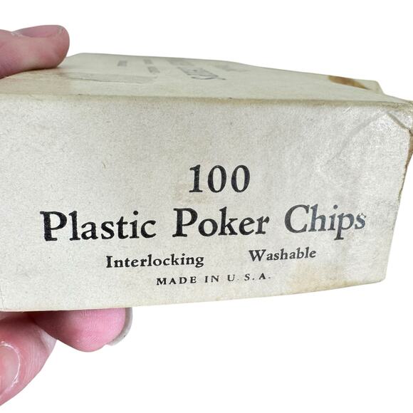 Vintage 1937 Rummy Royal Michigan Game Plastic Table Size Game Sheet Poker Chips - Picture 5 of 7